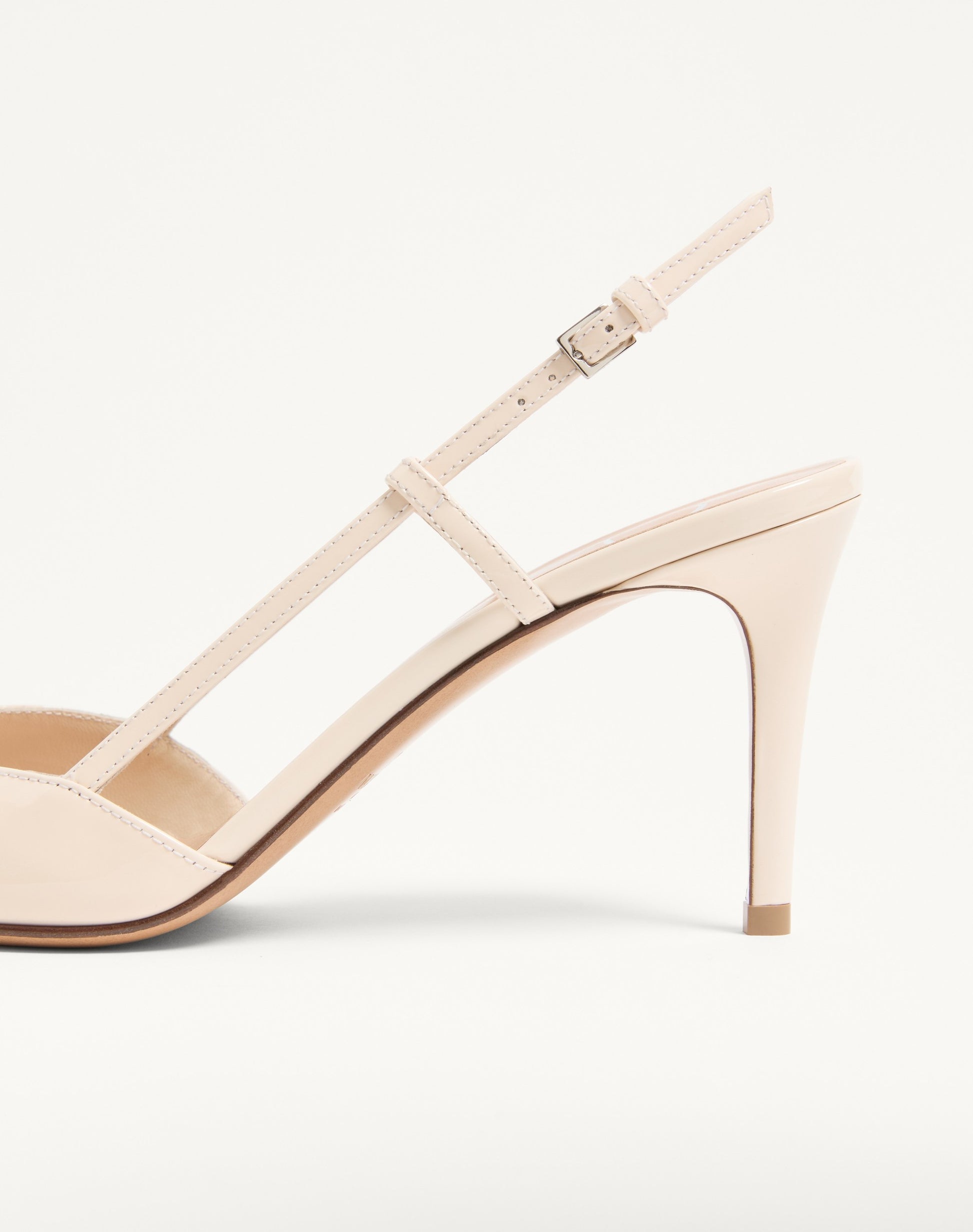 Vlogo Signature Patent Leather Slingback Pump 80mm