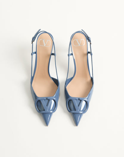 Vlogo Signature Patent Leather Slingback Pump 80mm