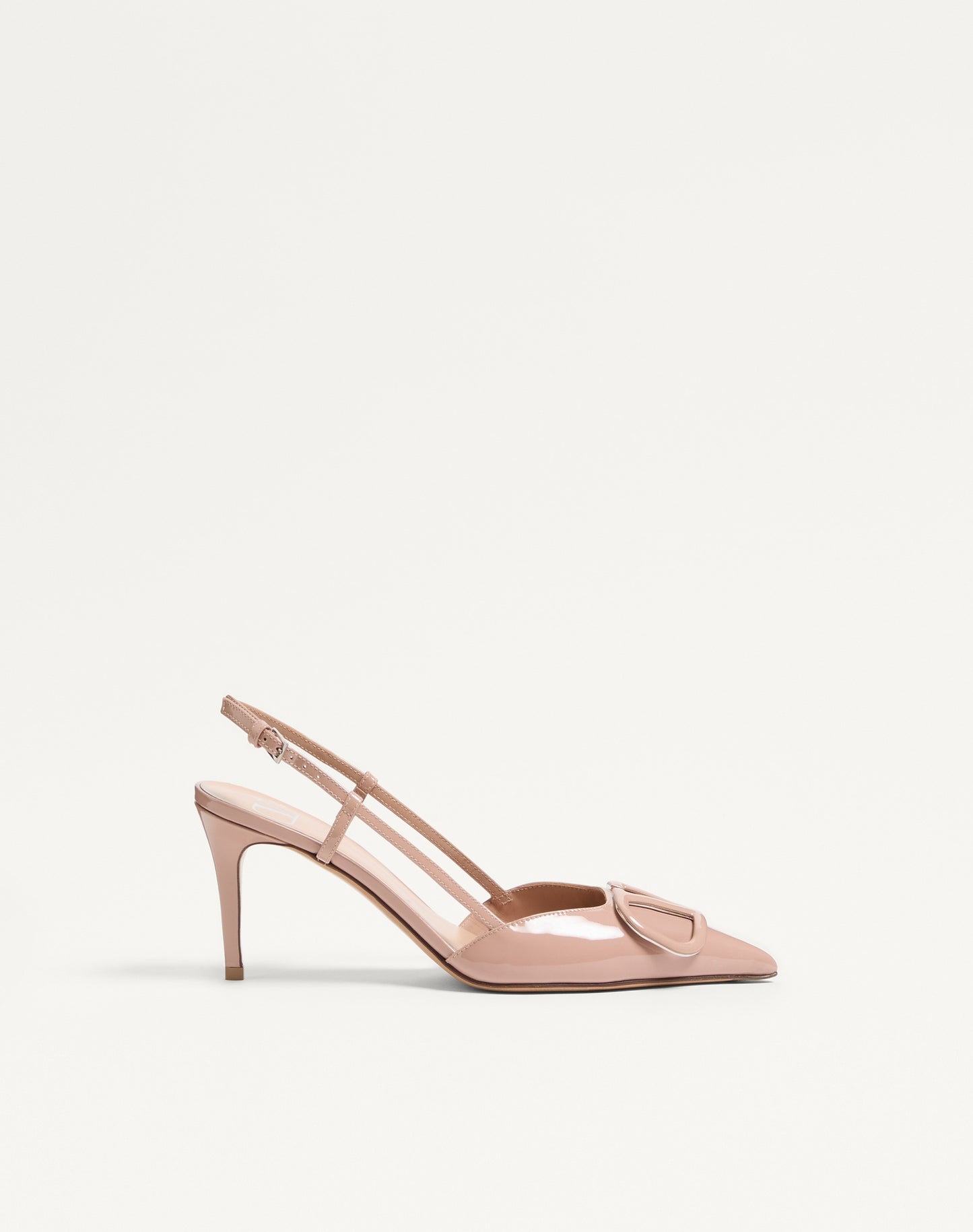Vlogo Signature Patent Leather Slingback Pump 80mm