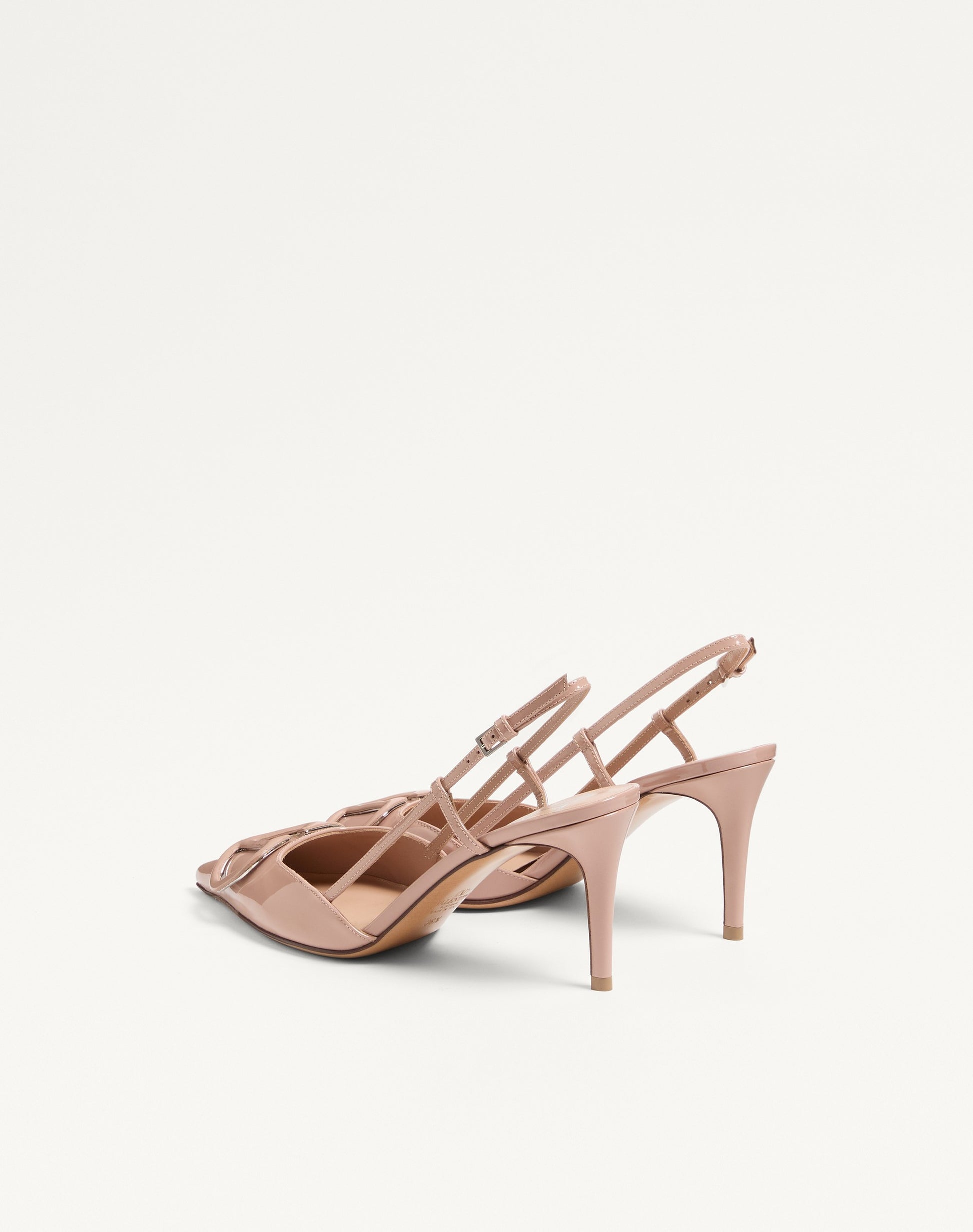 Vlogo Signature Patent Leather Slingback Pump 80mm