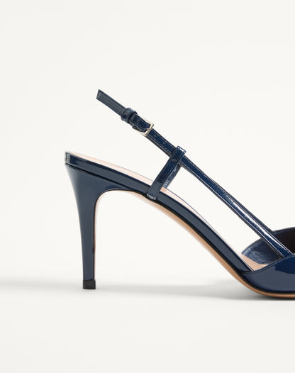 Vlogo Signature Patent Leather Slingback Pump 80mm