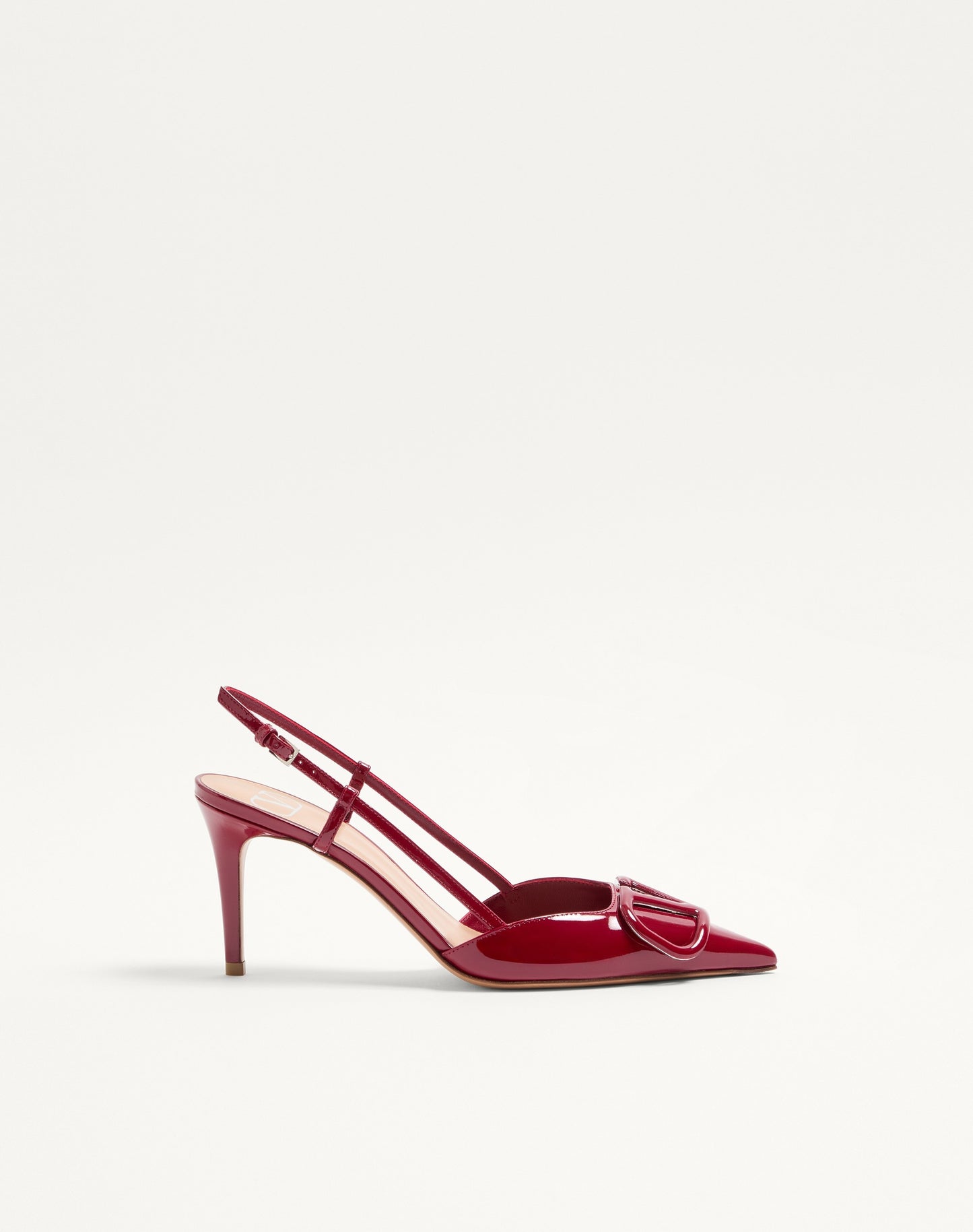 Vlogo Signature Patent Leather Slingback Pump 80mm