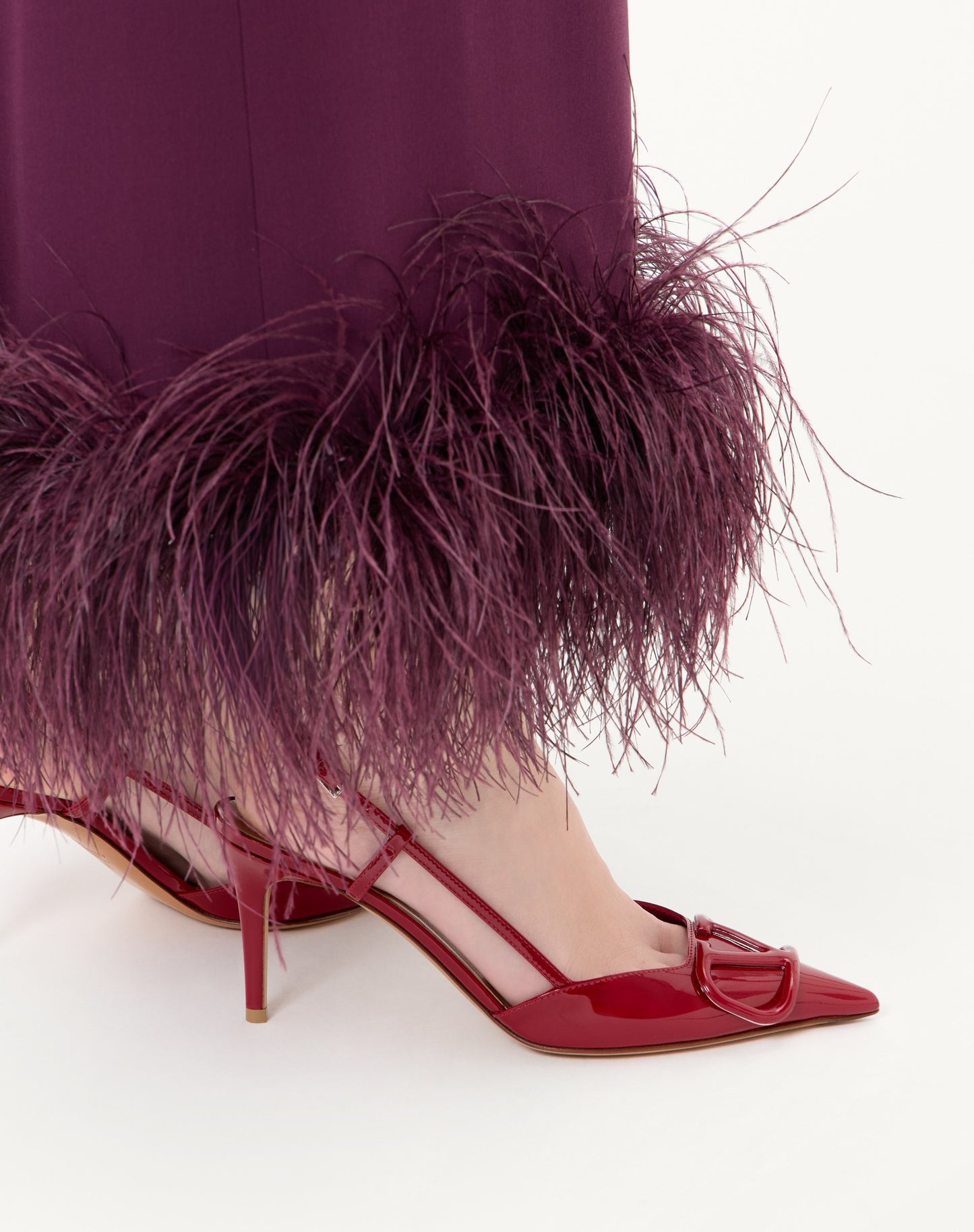 Vlogo Signature Patent Leather Slingback Pump 80mm
