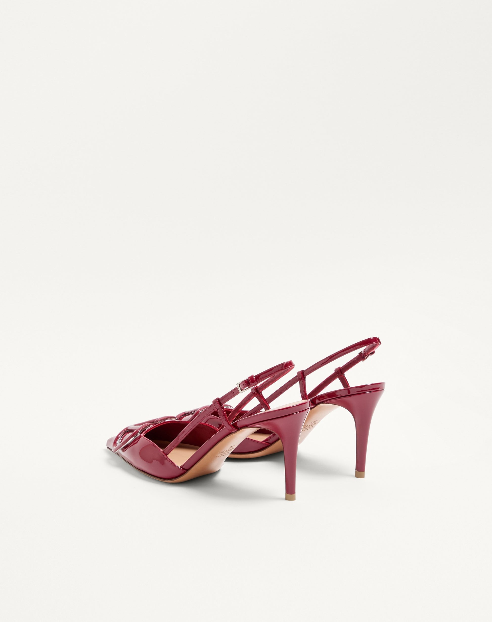 Vlogo Signature Patent Leather Slingback Pump 80mm