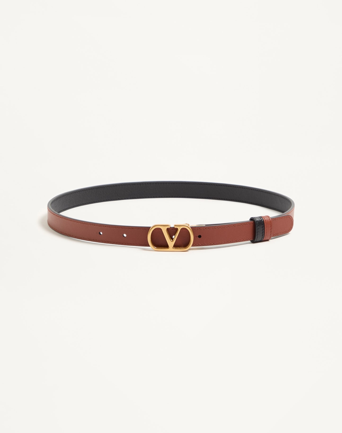Vlogo Signature Reversible Shiny Calfskin Belt - 20mm / 1.2 In.