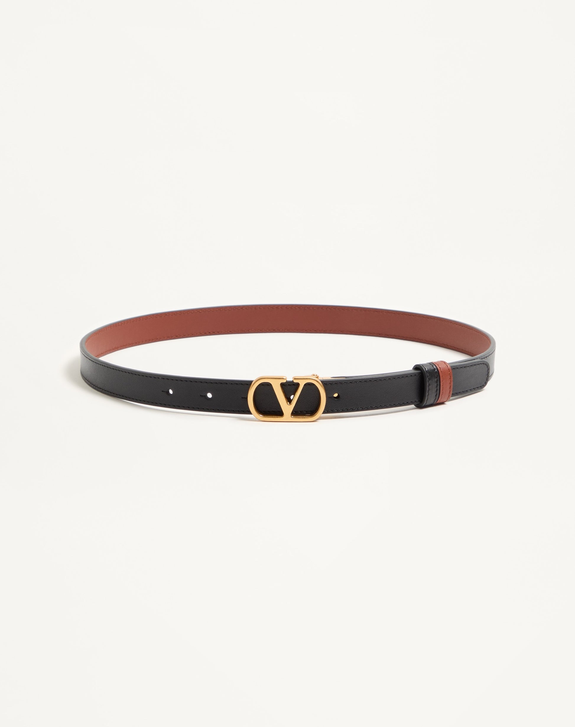Vlogo Signature Reversible Shiny Calfskin Belt - 20mm / 1.2 In.
