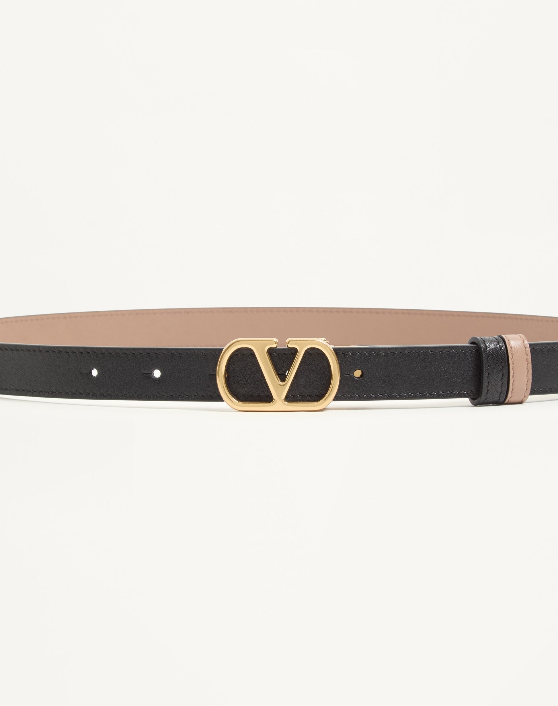Vlogo Signature Reversible Shiny Calfskin Belt - 20mm / 1.2 In.