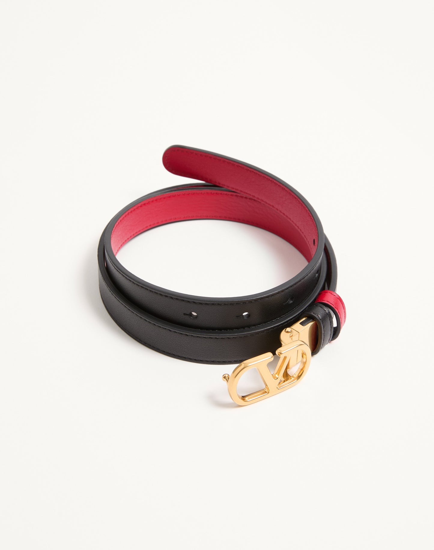 Vlogo Signature Reversible Shiny Calfskin Belt - 20mm / 1.2 In.