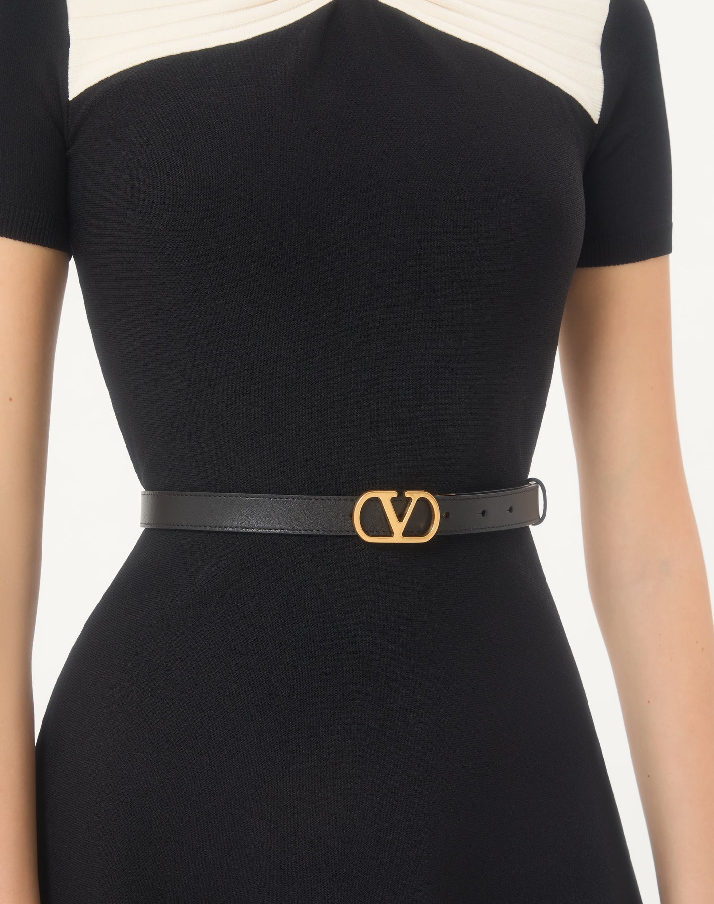 Vlogo Signature Reversible Shiny Calfskin Belt - 20mm / 1.2 In.