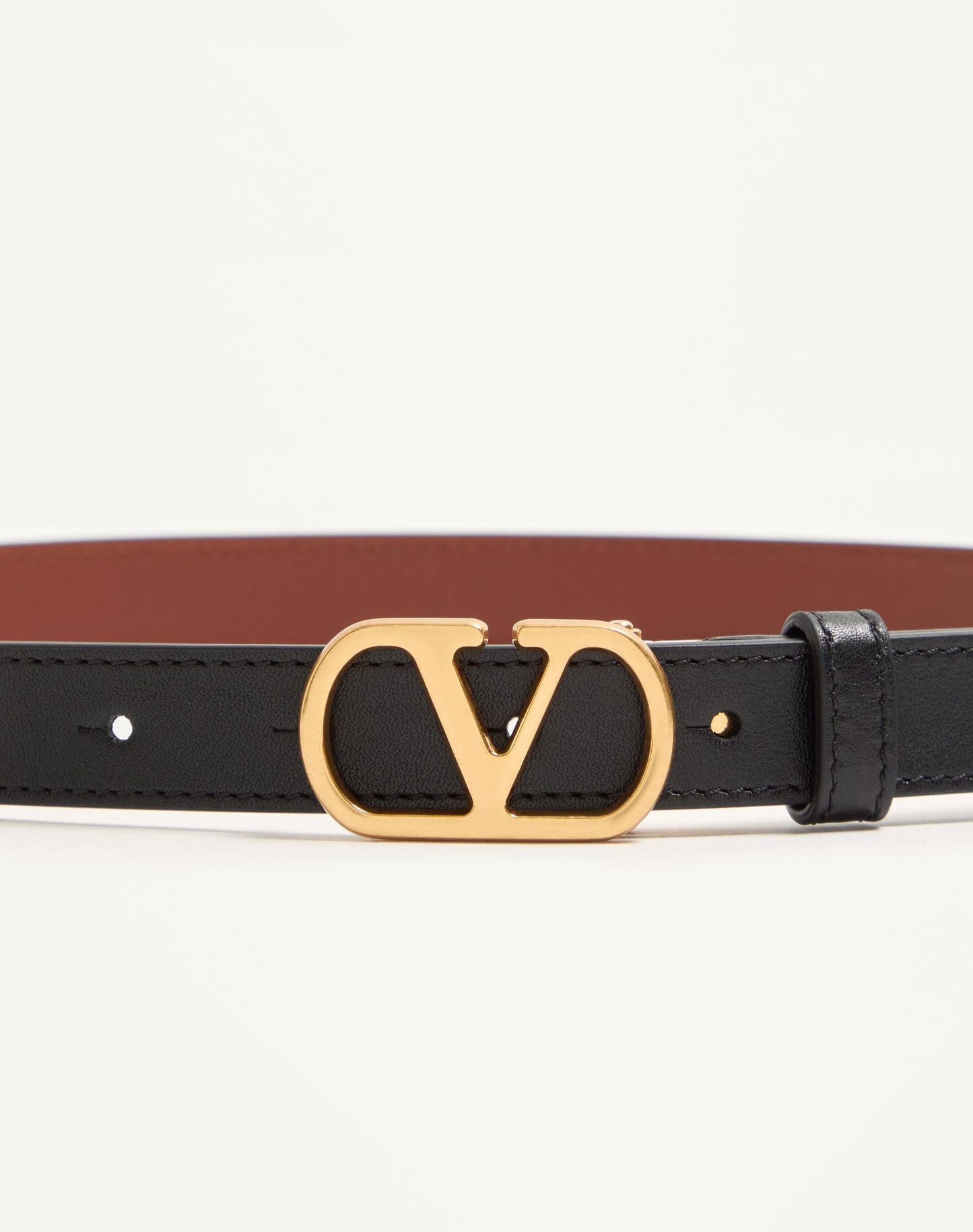 Vlogo Signature Reversible Shiny Calfskin Belt - 20mm / 1.2 In.