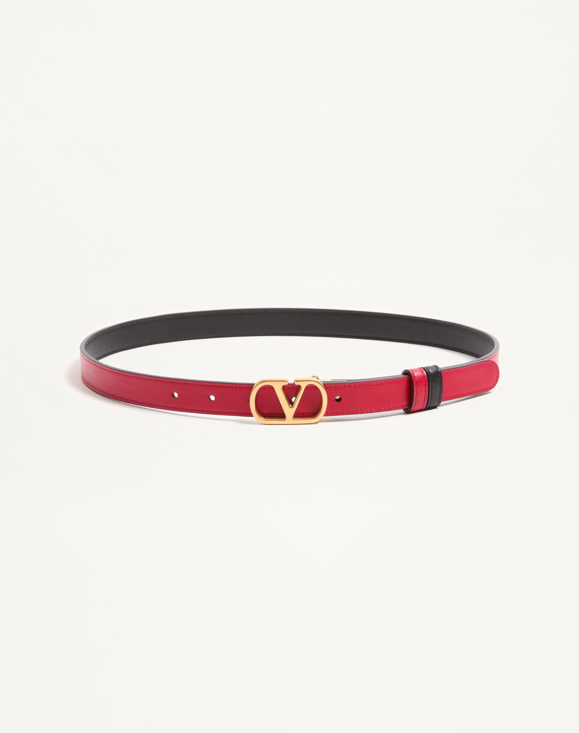 Vlogo Signature Reversible Shiny Calfskin Belt - 20mm / 1.2 In.