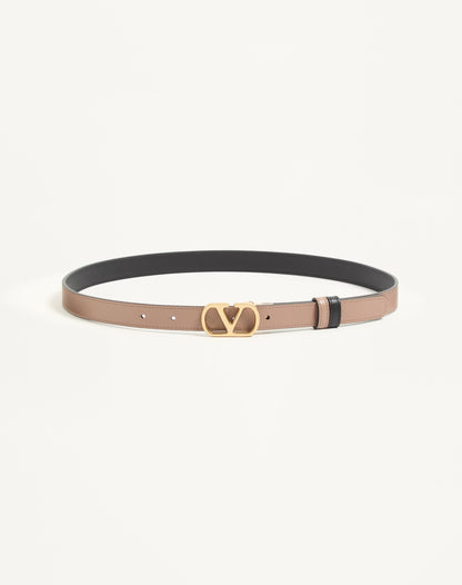 Vlogo Signature Reversible Shiny Calfskin Belt - 20mm / 1.2 In.