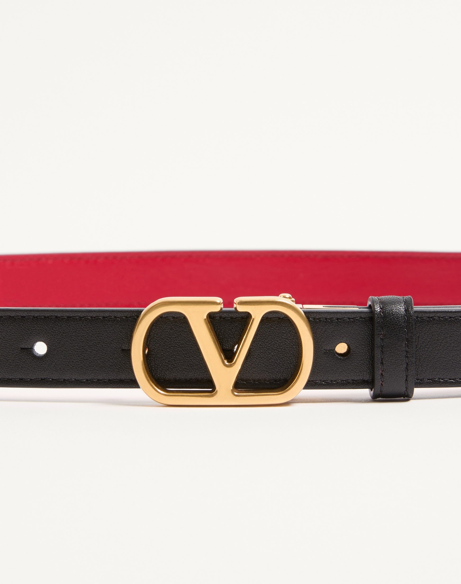 Vlogo Signature Reversible Shiny Calfskin Belt - 20mm / 1.2 In.