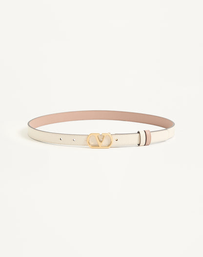Vlogo Signature Reversible Shiny Calfskin Belt - 20mm / 1.2 In.