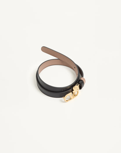 Vlogo Signature Reversible Shiny Calfskin Belt - 20mm / 1.2 In.