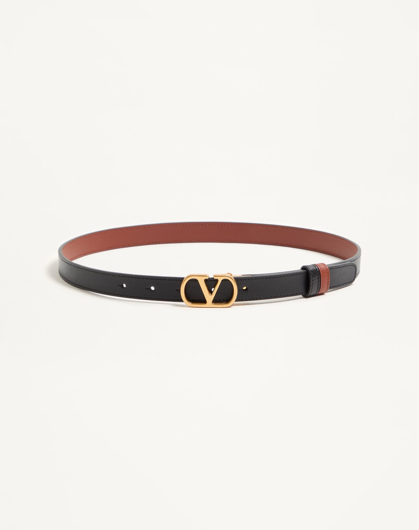 Vlogo Signature Reversible Shiny Calfskin Belt - 20mm / 1.2 In.