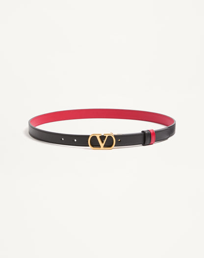 Vlogo Signature Reversible Shiny Calfskin Belt - 20mm / 1.2 In.