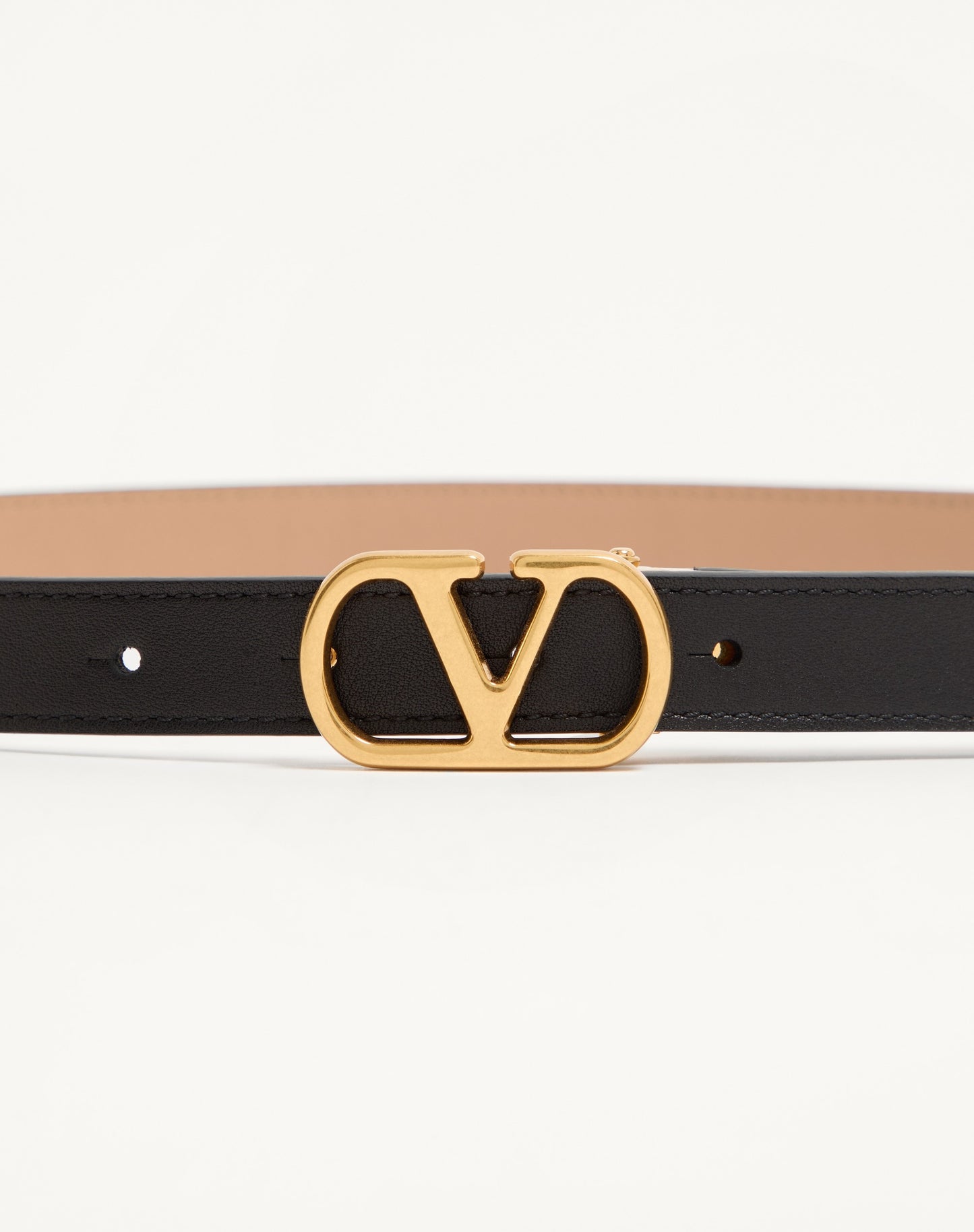 Vlogo Signature Reversible Shiny Calfskin Belt - 20mm / 1.2 In.