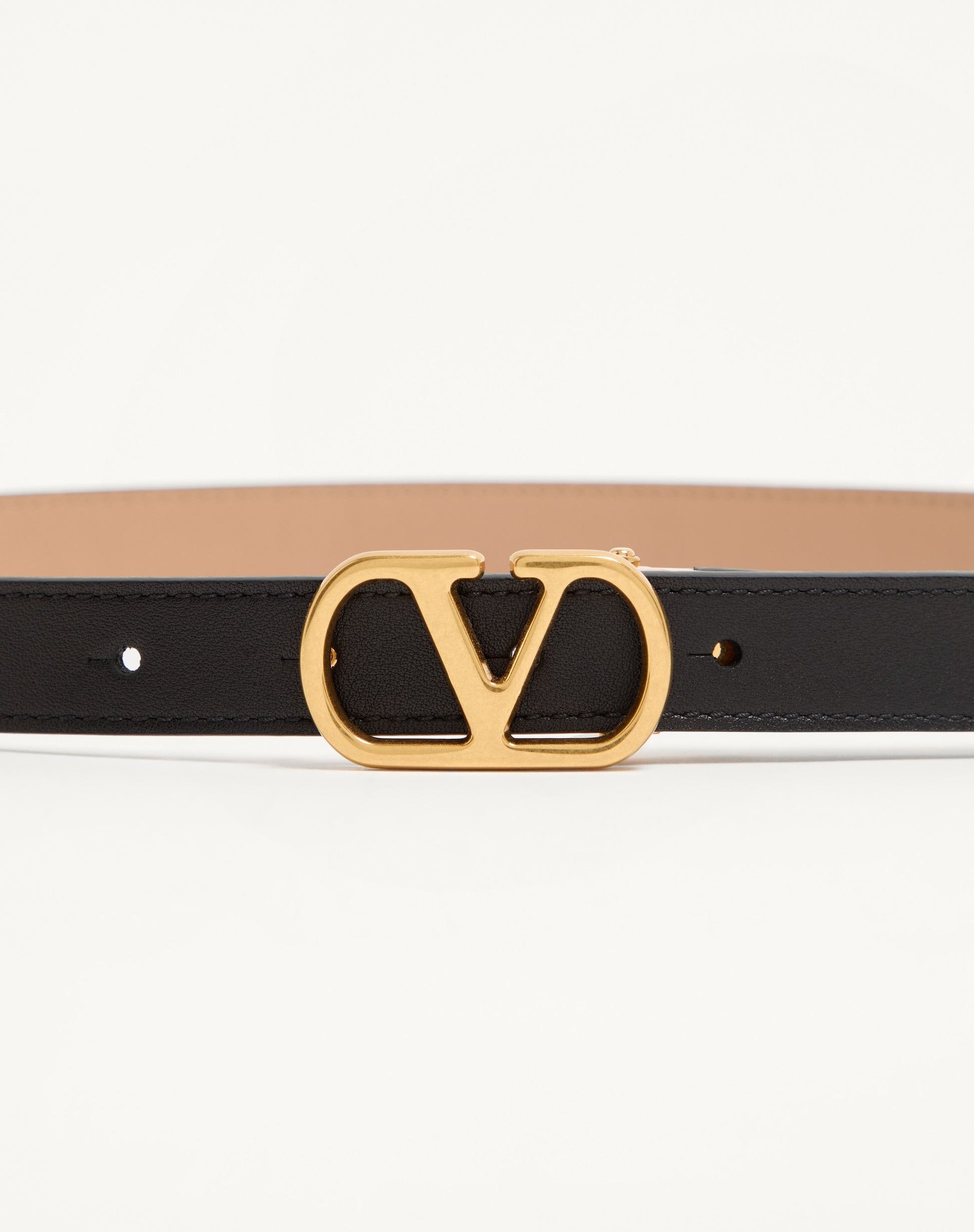 Vlogo Signature Reversible Shiny Calfskin Belt - 20mm / 1.2 In.