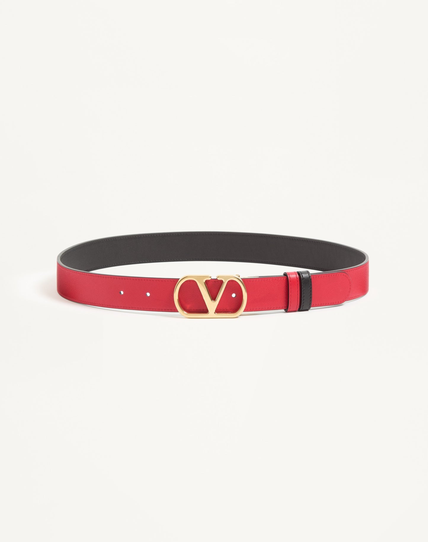 Vlogo Signature Reversible Shiny Calfskin Belt - 30mm / 1.2 In.