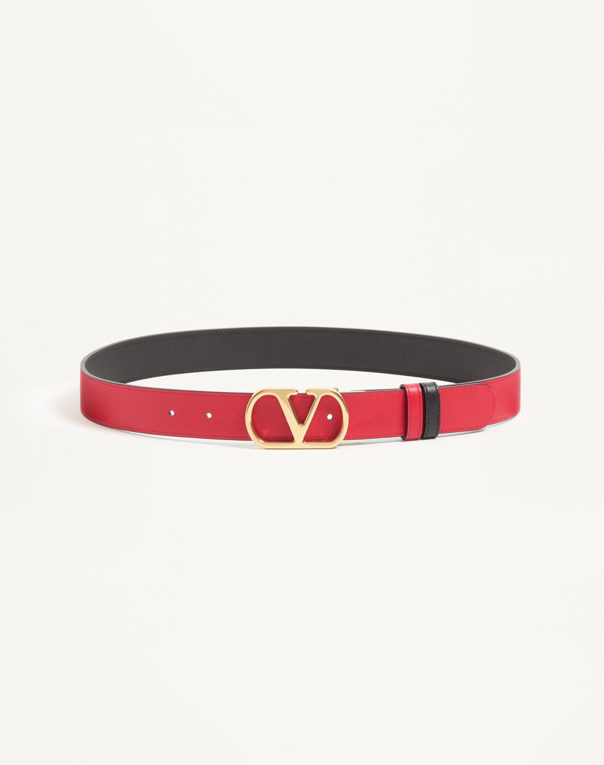 Vlogo Signature Reversible Shiny Calfskin Belt - 30mm / 1.2 In.