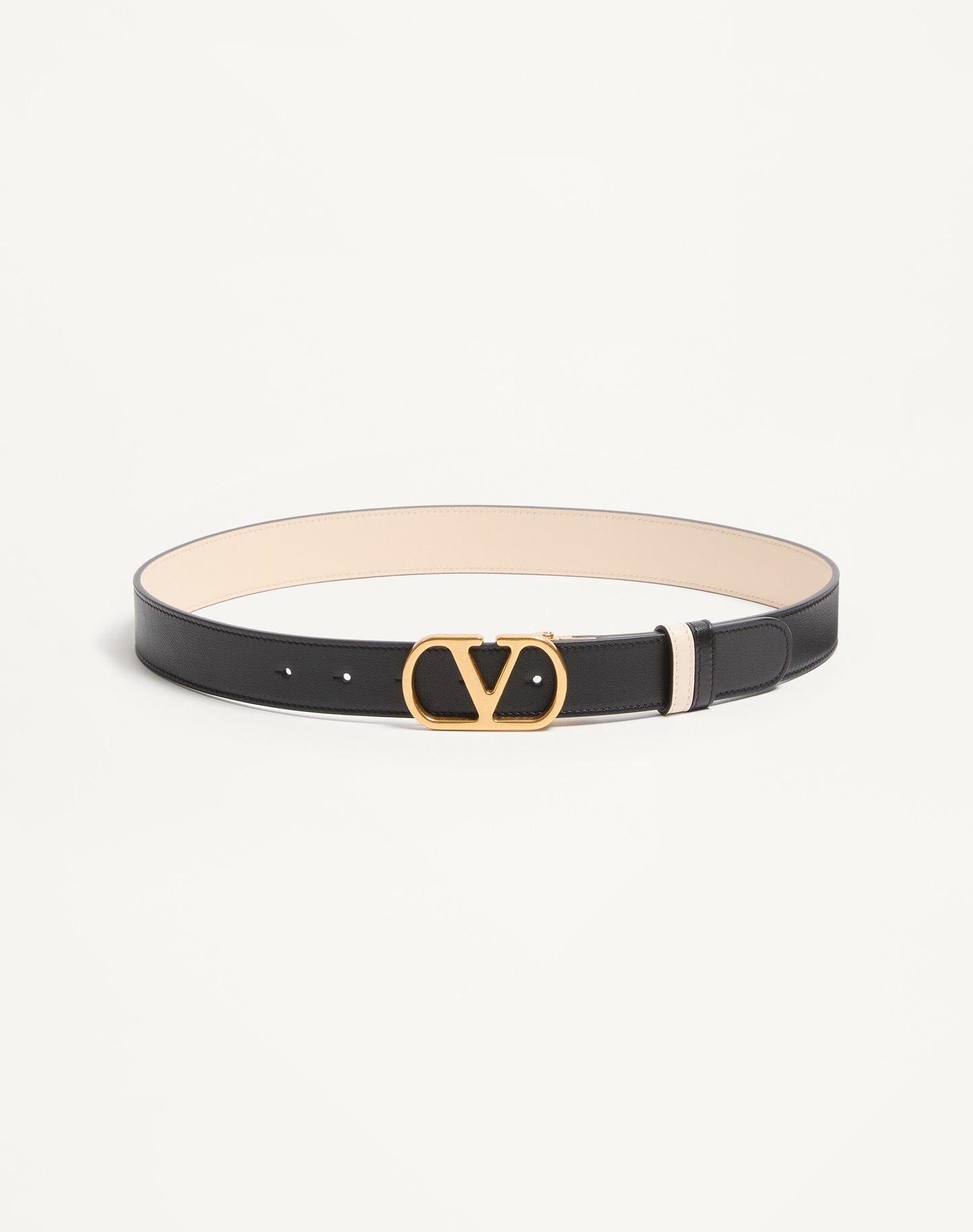 Vlogo Signature Reversible Shiny Calfskin Belt - 30mm / 1.2 In.