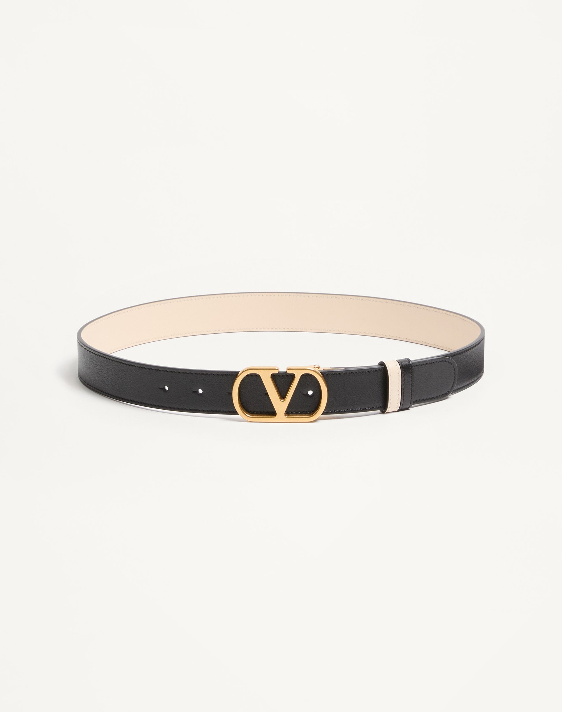 Vlogo Signature Reversible Shiny Calfskin Belt - 30mm / 1.2 In.