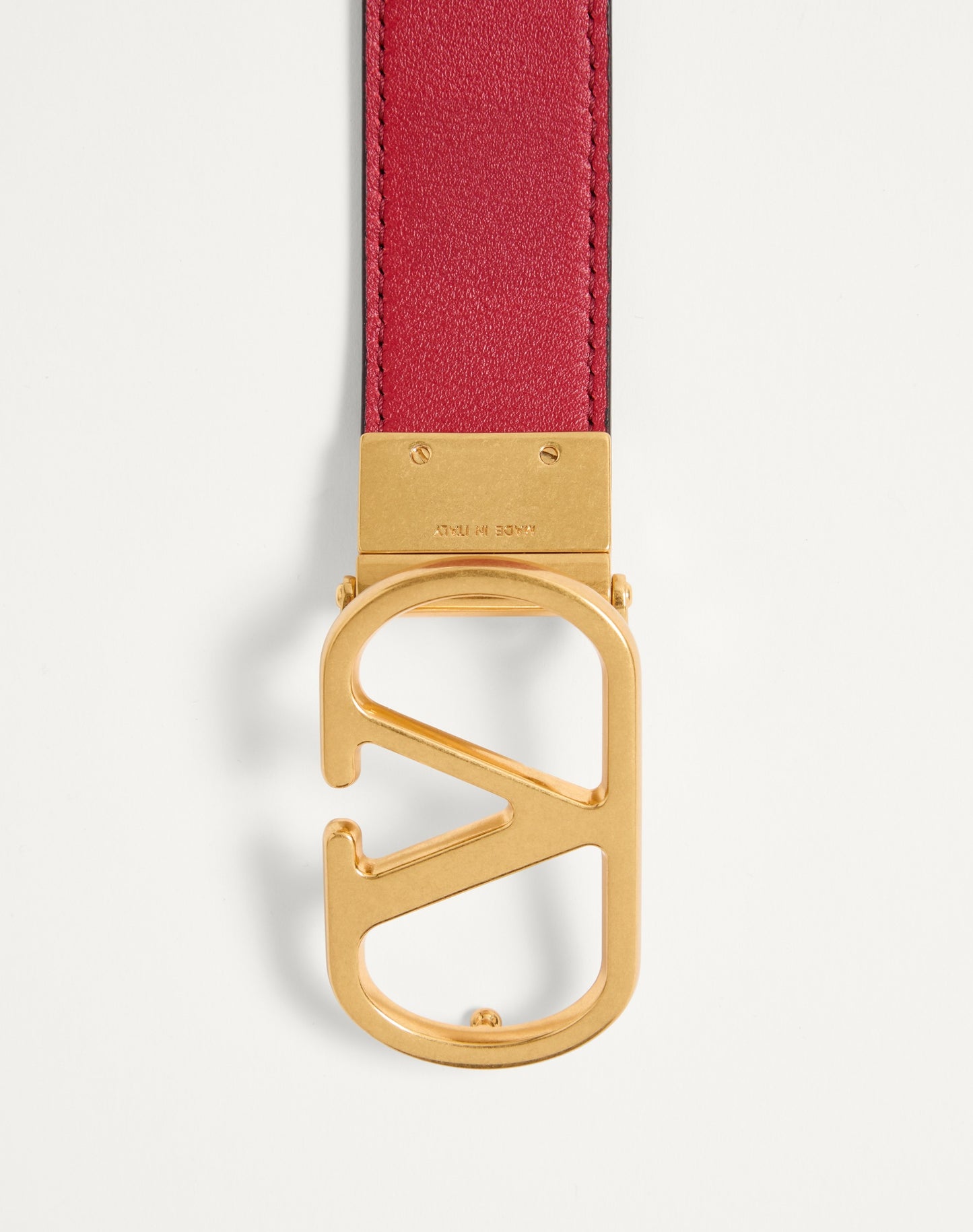 Vlogo Signature Reversible Shiny Calfskin Belt - 30mm / 1.2 In.