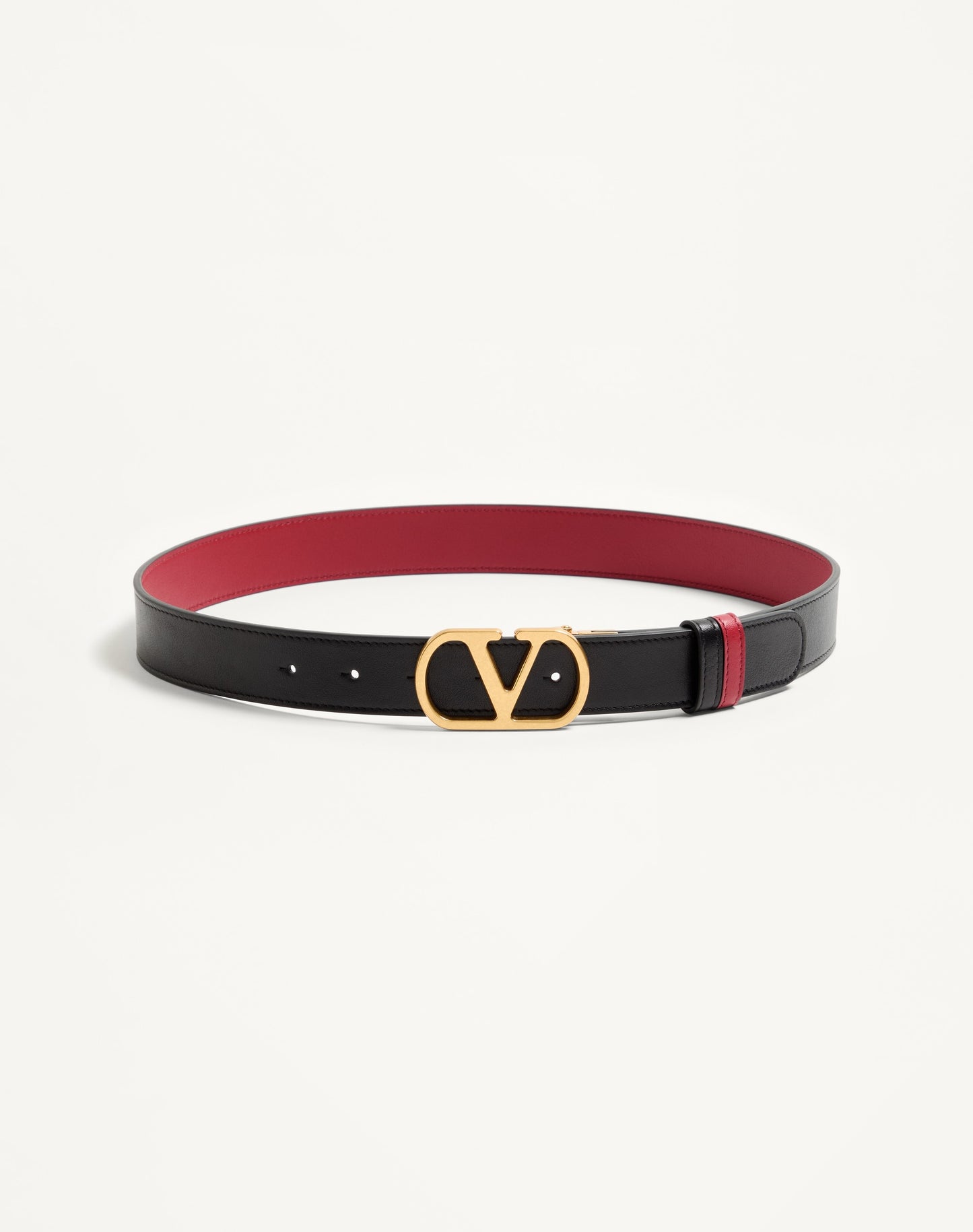 Vlogo Signature Reversible Shiny Calfskin Belt - 30mm / 1.2 In.