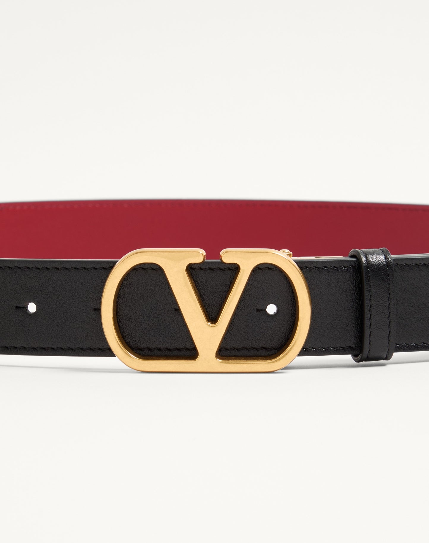 Vlogo Signature Reversible Shiny Calfskin Belt - 30mm / 1.2 In.