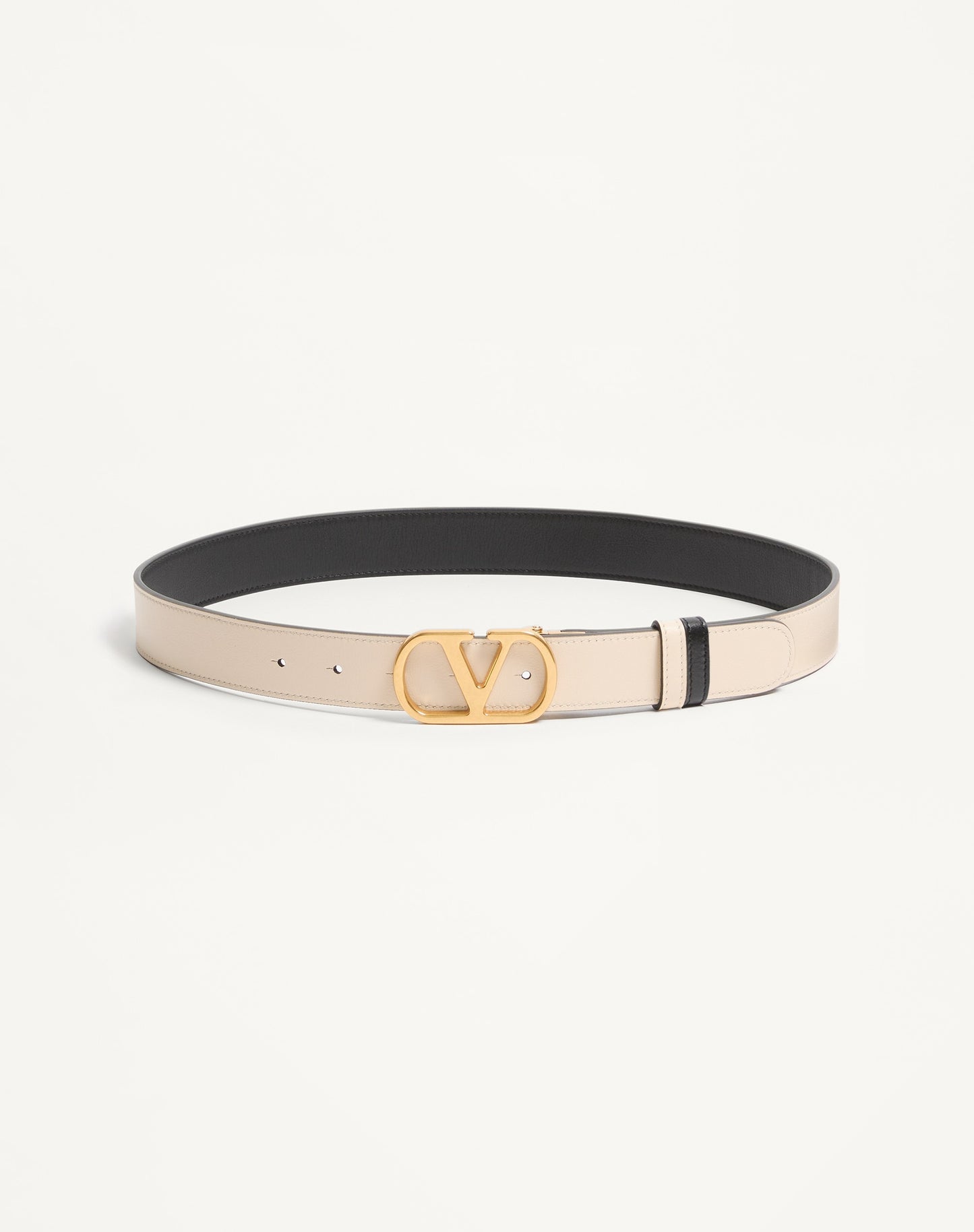 Vlogo Signature Reversible Shiny Calfskin Belt - 30mm / 1.2 In.