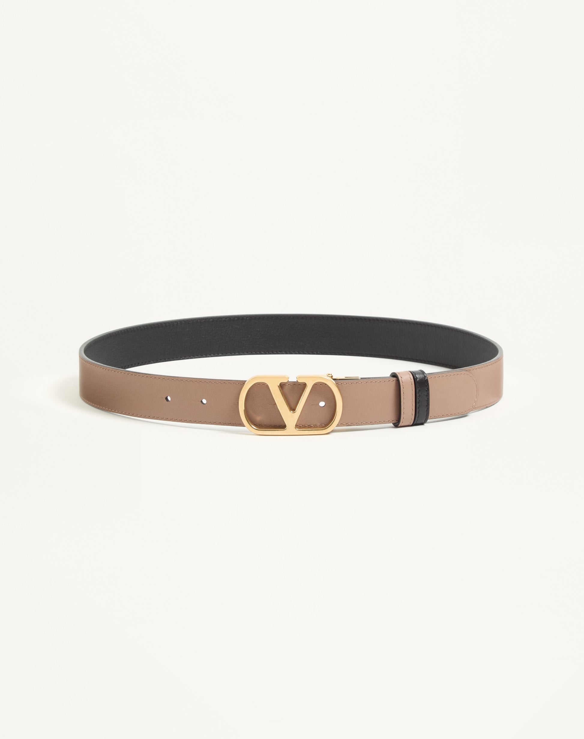Vlogo Signature Reversible Shiny Calfskin Belt - 30mm / 1.2 In.