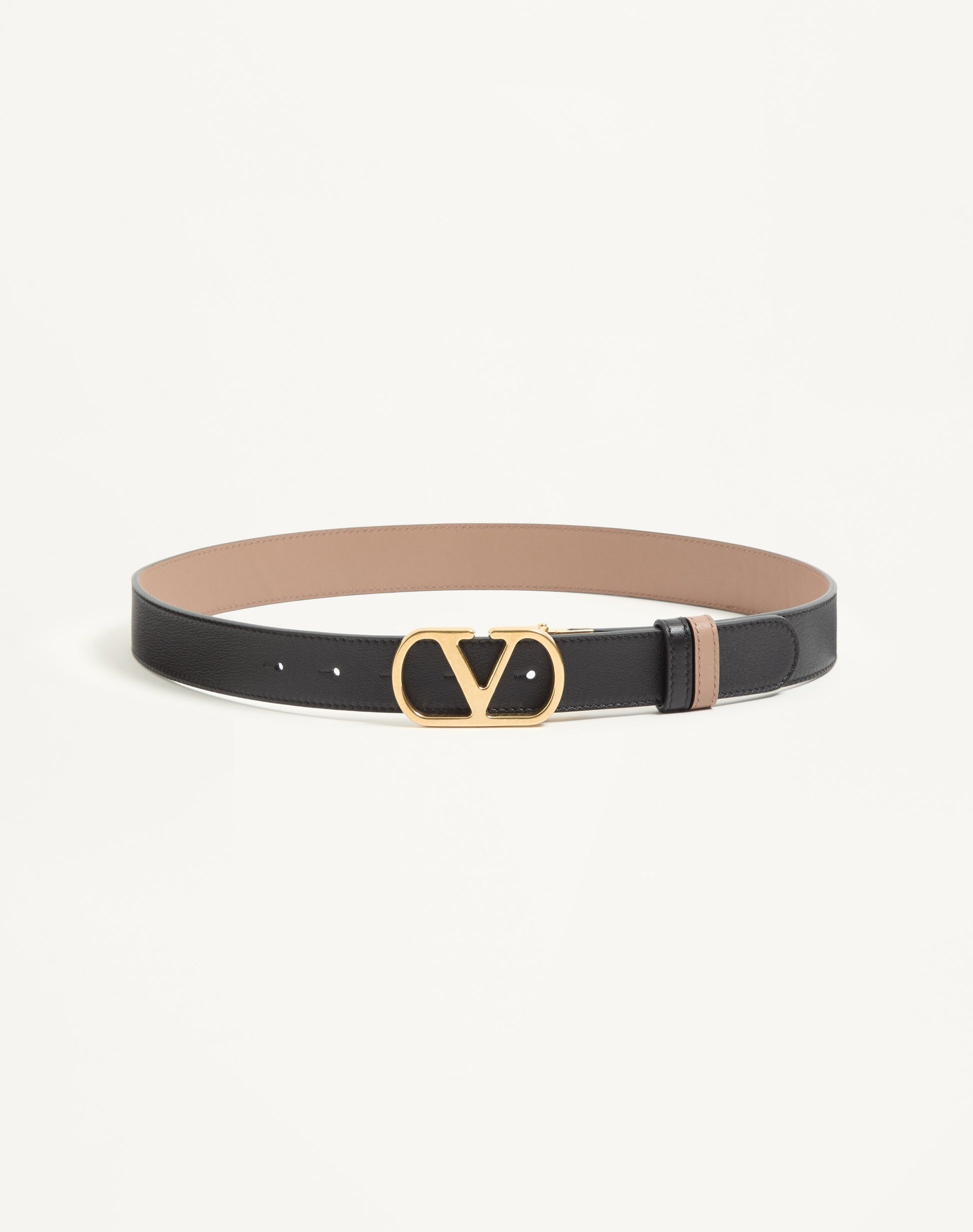 Vlogo Signature Reversible Shiny Calfskin Belt - 30mm / 1.2 In.