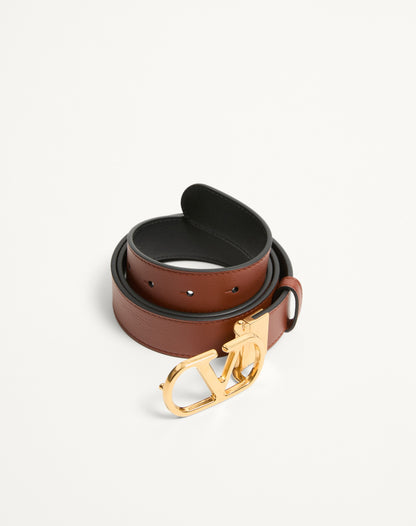 Vlogo Signature Reversible Shiny Calfskin Belt - 30mm / 1.2 In.
