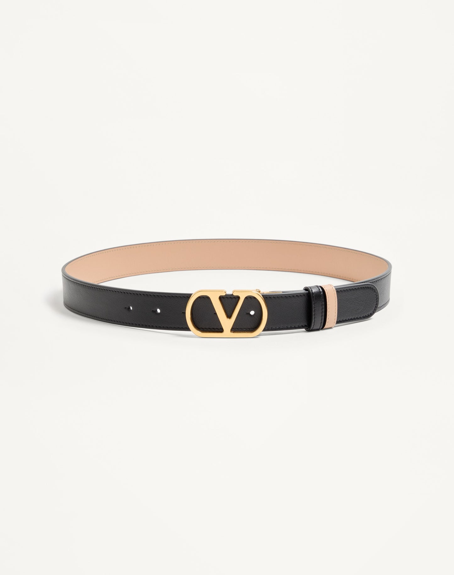 Vlogo Signature Reversible Shiny Calfskin Belt - 30mm / 1.2 In.