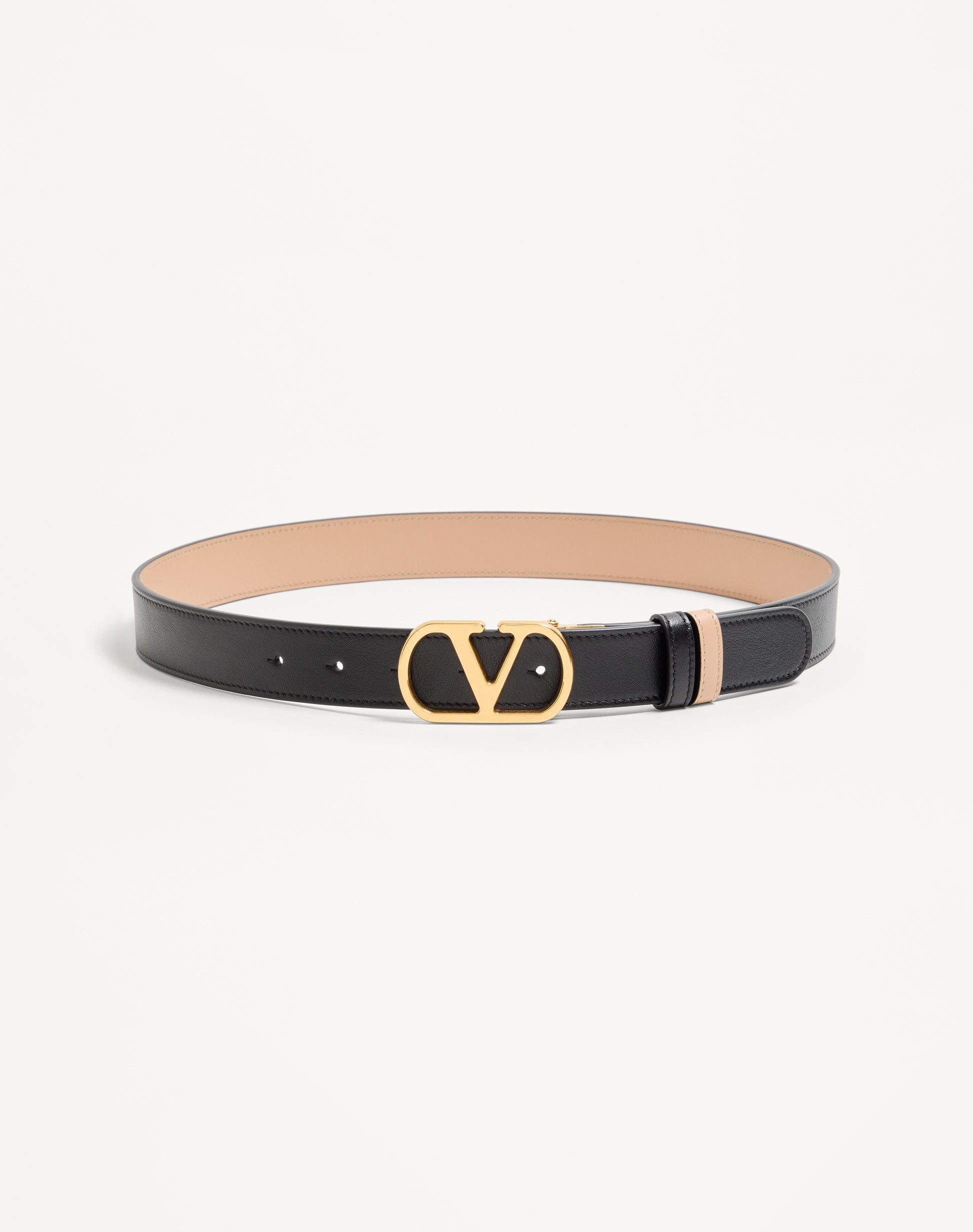 Vlogo Signature Reversible Shiny Calfskin Belt - 30mm / 1.2 In.