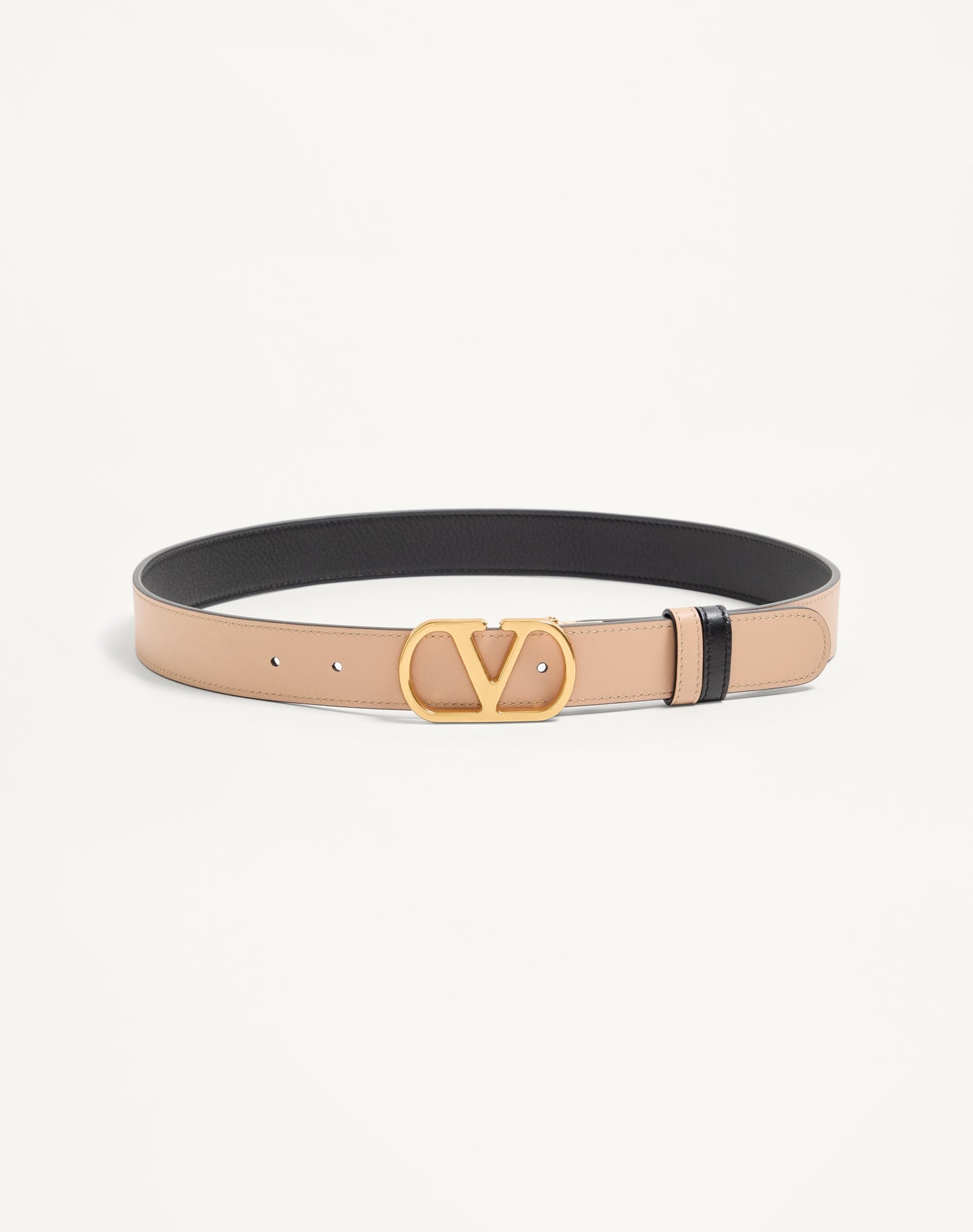 Vlogo Signature Reversible Shiny Calfskin Belt - 30mm / 1.2 In.