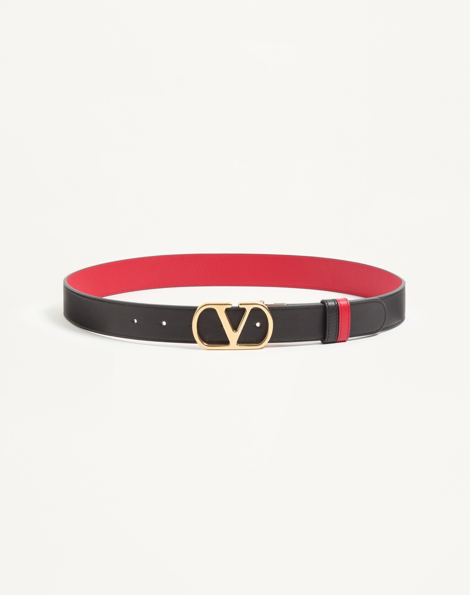 Vlogo Signature Reversible Shiny Calfskin Belt - 30mm / 1.2 In.