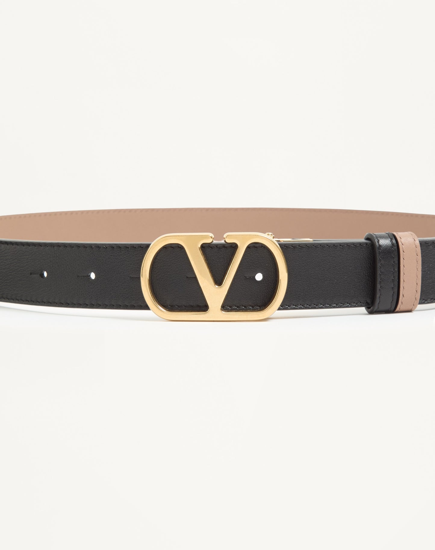 Vlogo Signature Reversible Shiny Calfskin Belt - 30mm / 1.2 In.