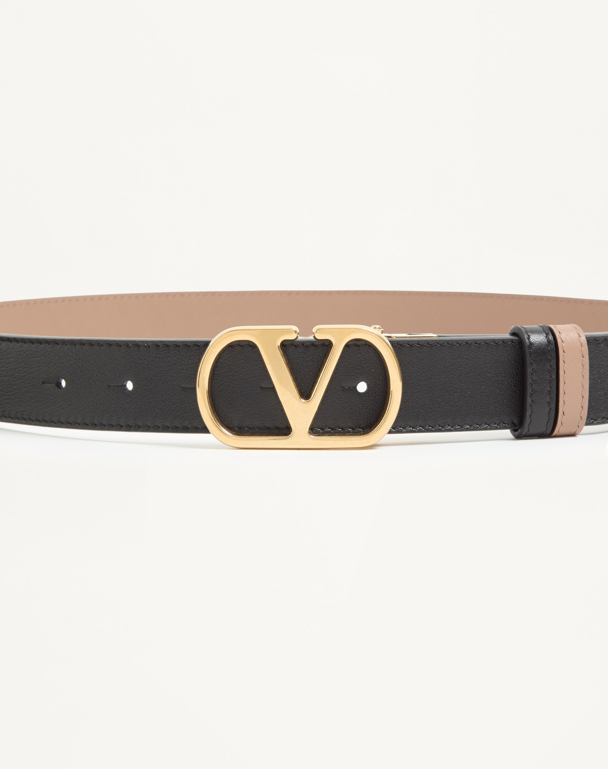 Vlogo Signature Reversible Shiny Calfskin Belt - 30mm / 1.2 In.