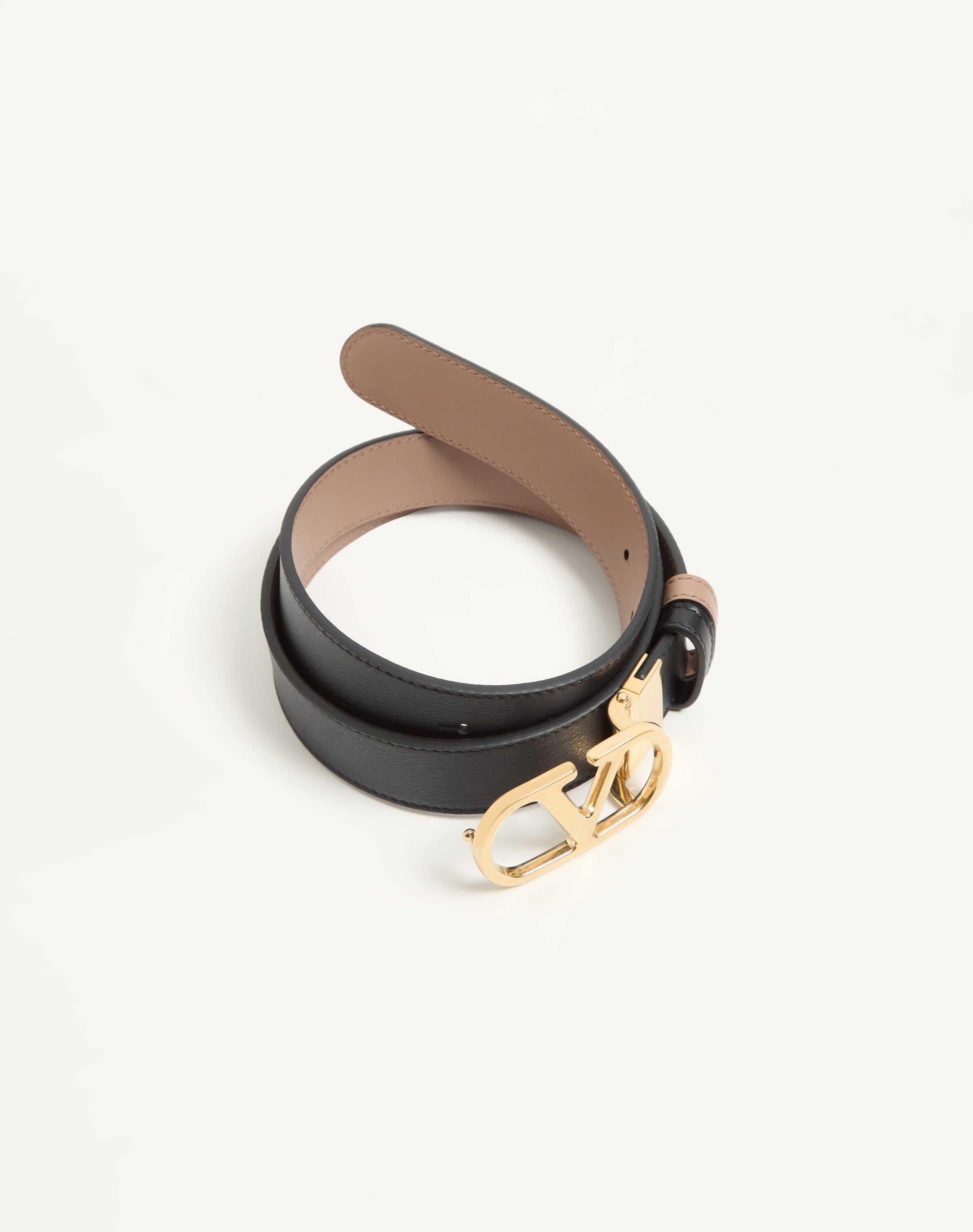 Vlogo Signature Reversible Shiny Calfskin Belt - 30mm / 1.2 In.