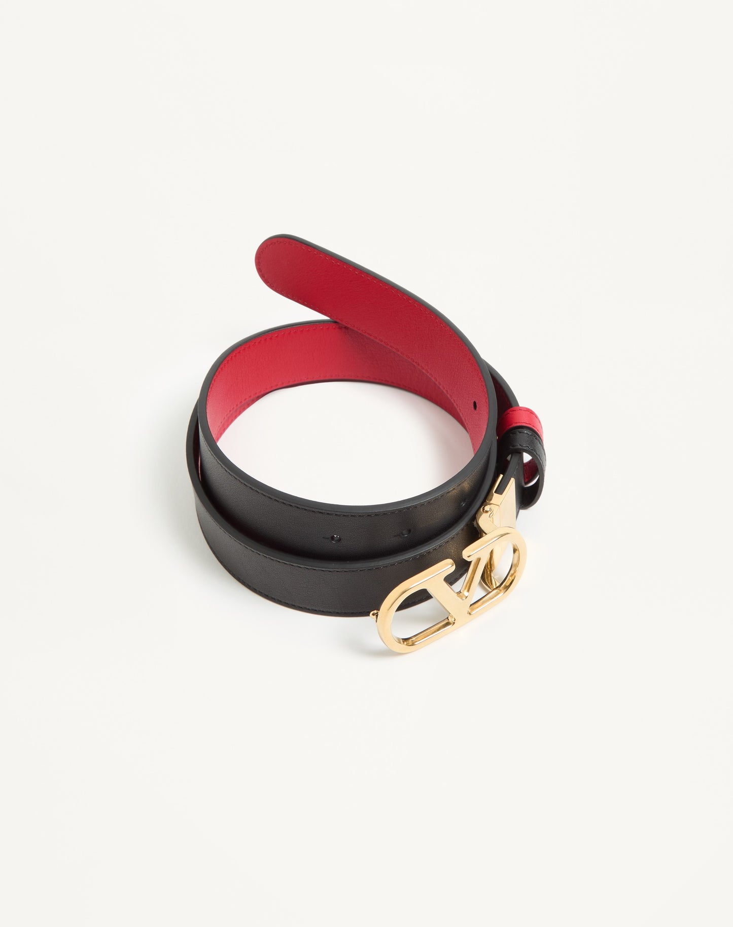 Vlogo Signature Reversible Shiny Calfskin Belt - 30mm / 1.2 In.