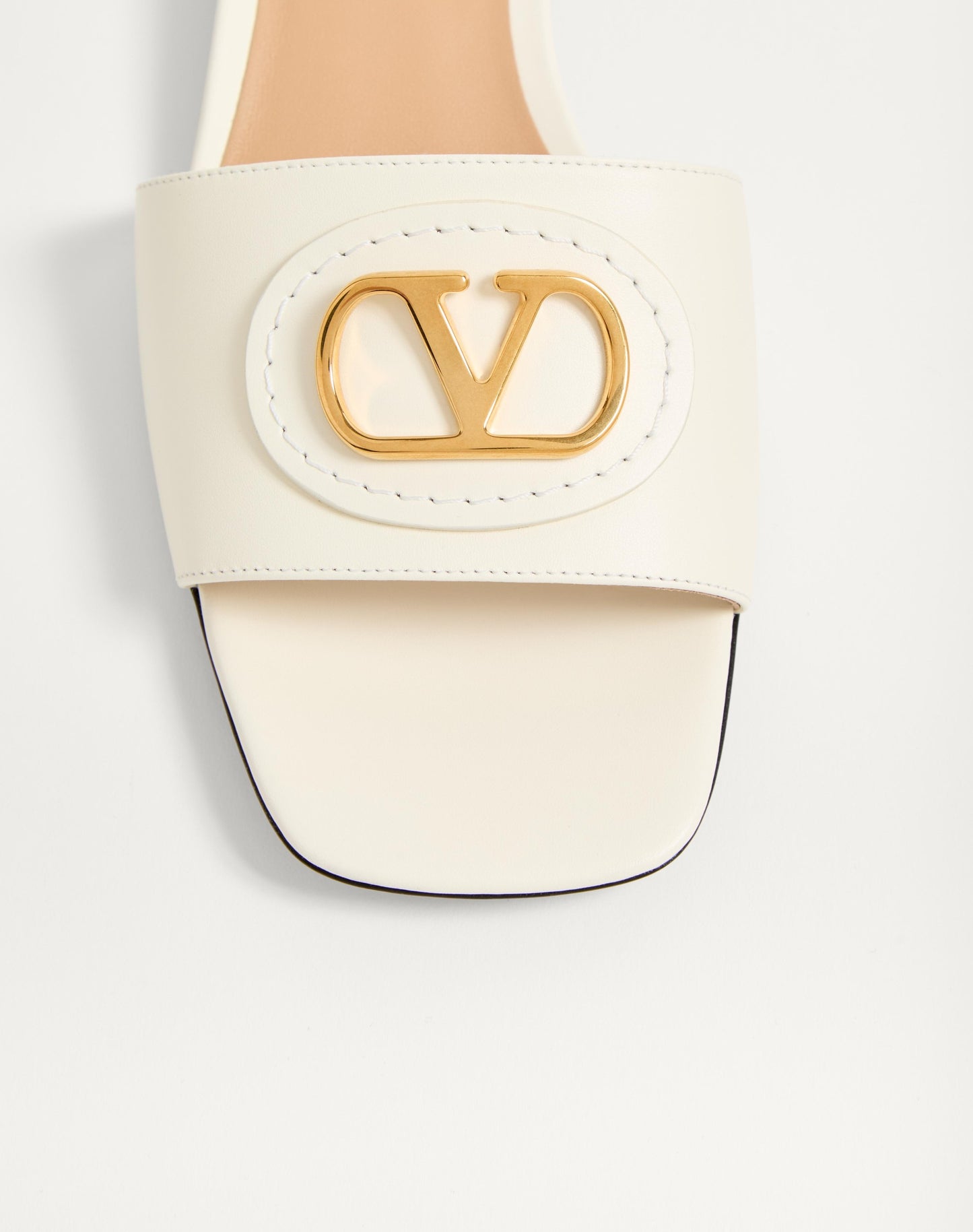 Vlogo Signature Slide Sandal In Calfskin 20mm
