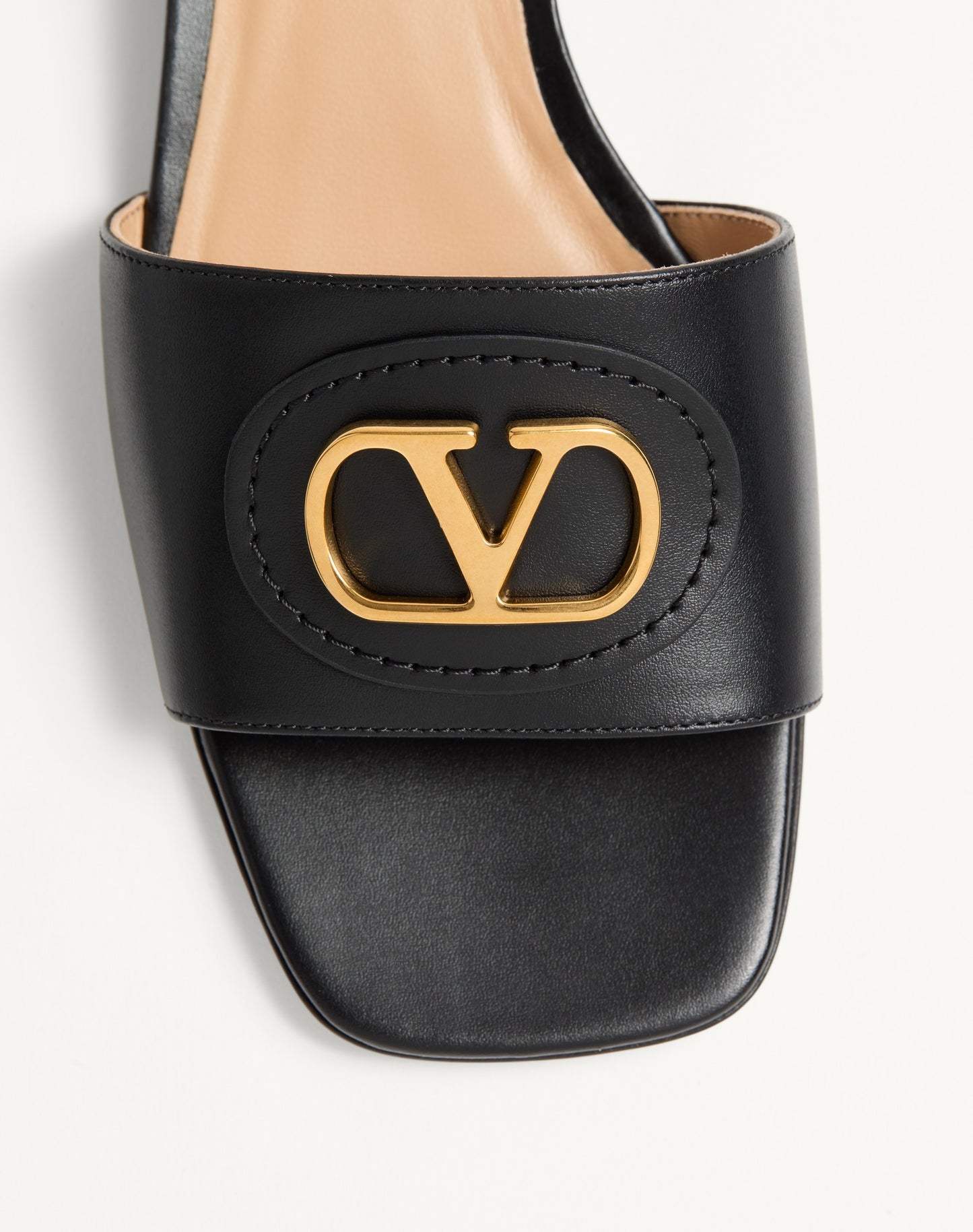 Vlogo Signature Slide Sandal In Calfskin 20mm