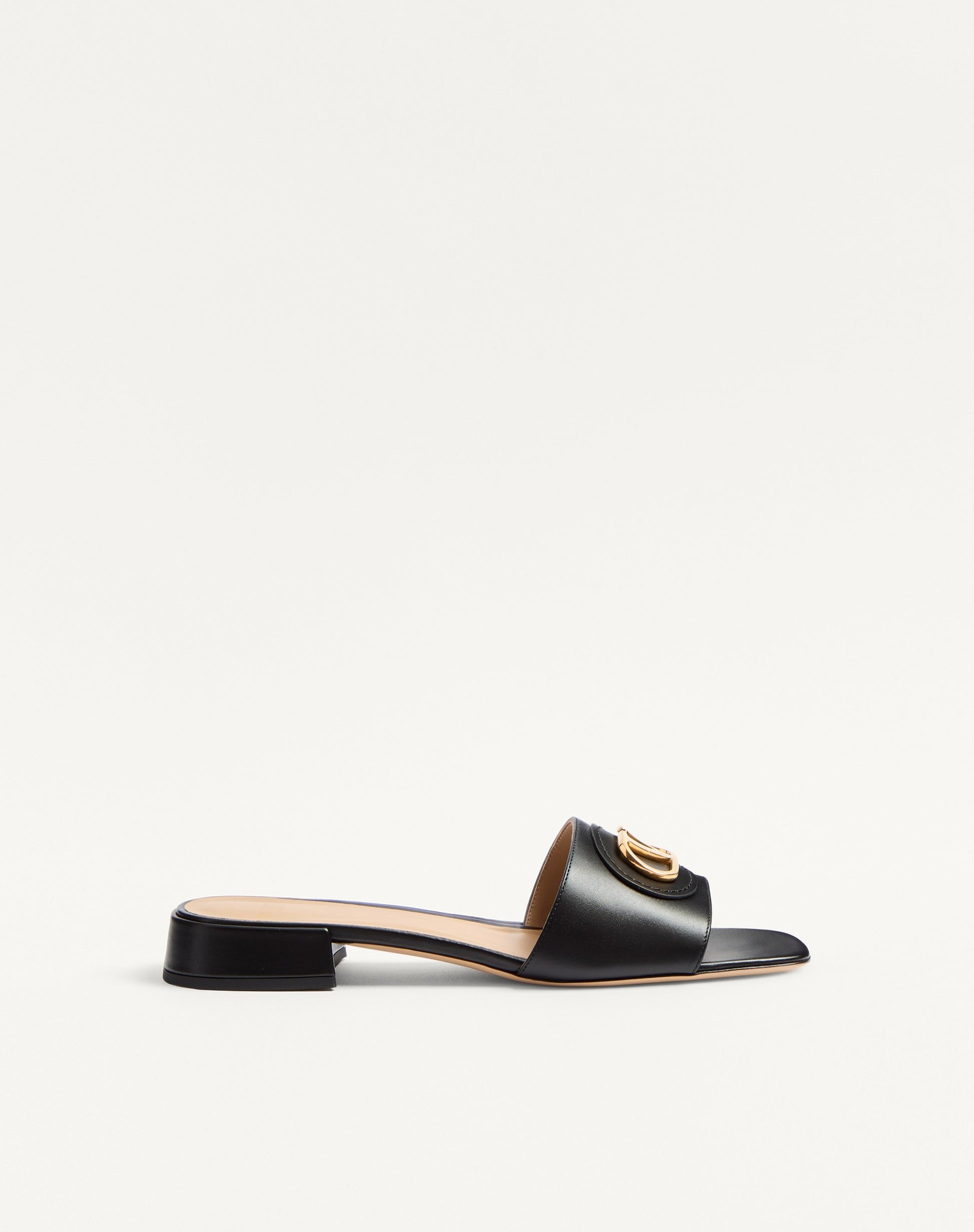 Vlogo Signature Slide Sandal In Calfskin 20mm