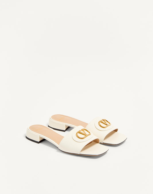 Vlogo Signature Slide Sandal In Calfskin 20mm