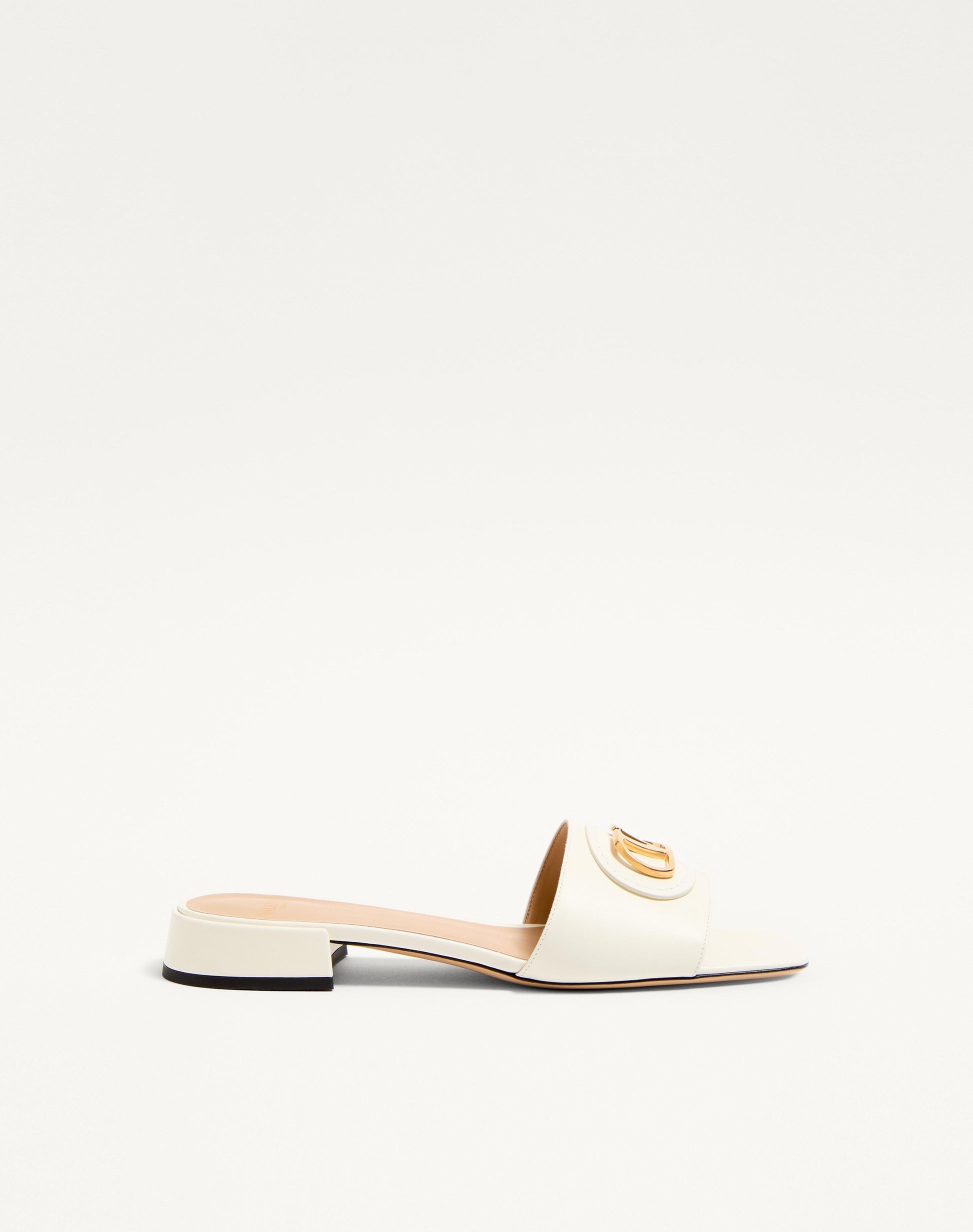 Vlogo Signature Slide Sandal In Calfskin 20mm