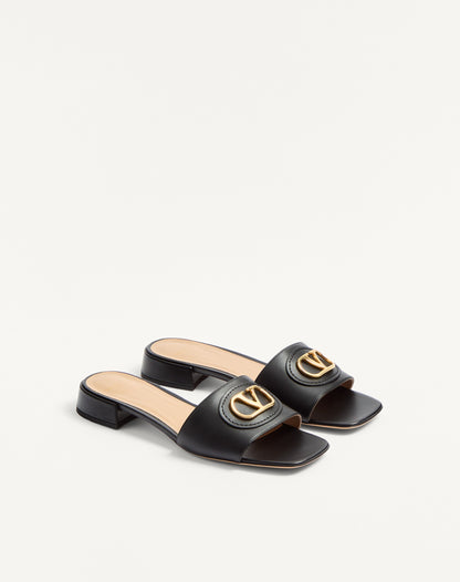 Vlogo Signature Slide Sandal In Calfskin 20mm