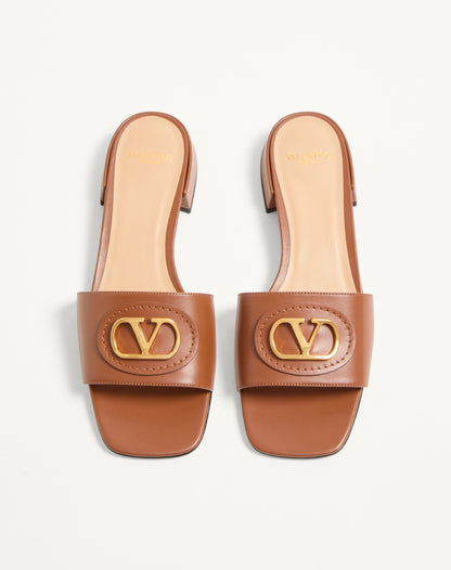 Vlogo Signature Slide Sandal In Calfskin 20mm