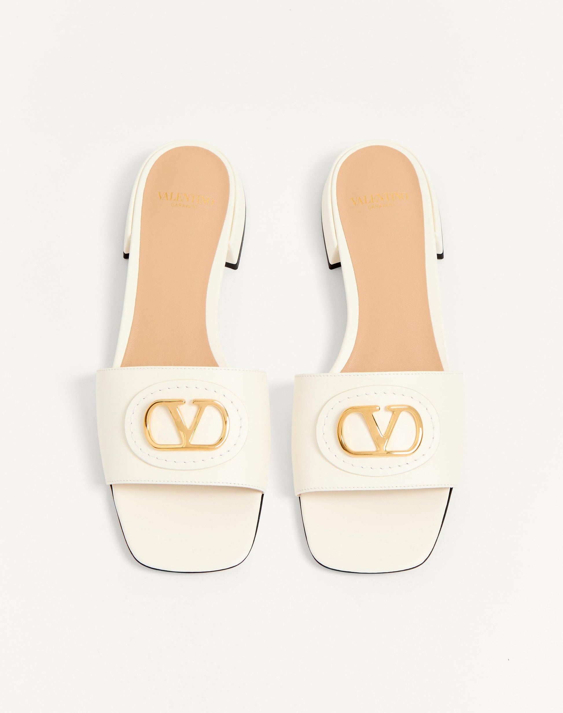 Vlogo Signature Slide Sandal In Calfskin 20mm